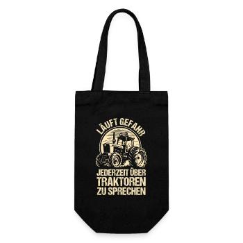 Tractor Farmer Farmer Tractor Driver Tractor - Gift Bag for Bottles - black - Front