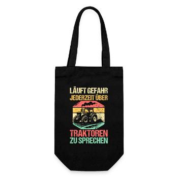 Tractor Farmer Farmer Tractor Driver Tractor - Gift Bag for Bottles - black - Front
