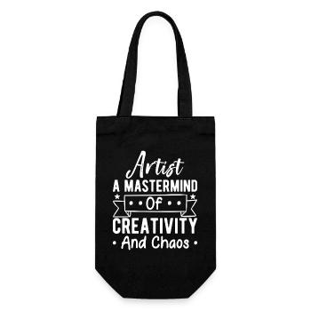 Artist Painter Graphic Artist Creativity And Chaos - Geschenkbeutel für Flaschen - Schwarz - Vorne