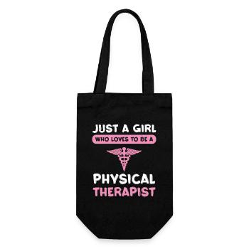 Physiotherapeutin Pinke Leidenschaft - Geschenkbeutel für Flaschen - Schwarz - Vorne