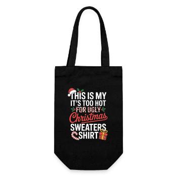Trop chaud pour une chemise de Noël moche - Sac à bouteille - noir - Devant