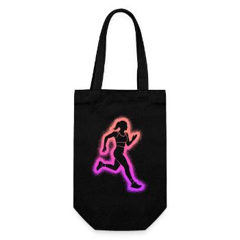 Running Jogging Kids Ladies Girls Runner - Gift Bag for Bottles - black - Front