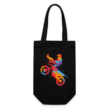 Dirt Bike Colorful Motorcycle Dirt Bike Motocross Kids - Gift Bag for Bottles - black - Front
