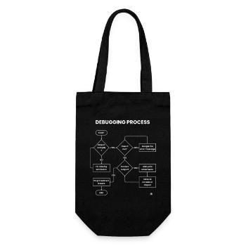 Debugging-Prozess – Gift vor den Pausen versenden - Geschenkbeutel für Flaschen - Schwarz - Vorne