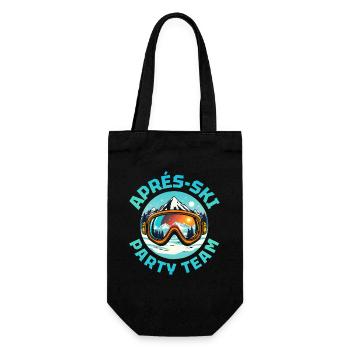 Apres Ski Party Team - Geschenkbeutel für Flaschen - Schwarz - Vorne