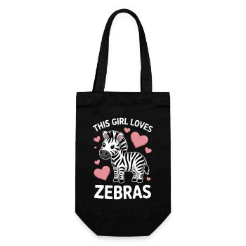 Zebra Saying Funny Zebra Gift - Gift Bag for Bottles - black - Front