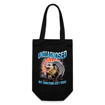 Funny Opossum - Gift Bag for Bottles - black - Front