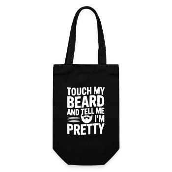 Touch My Beard and Tell Me I'm Pretty - Gift Bag for Bottles - black - Front
