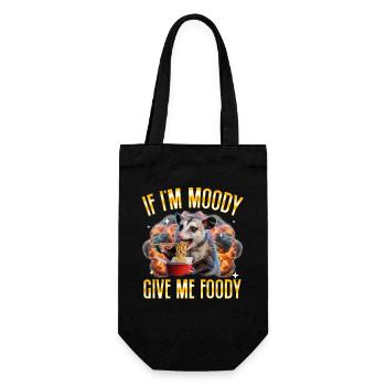 Funny Opossum - Geschenkbeutel für Flaschen - Schwarz - Vorne