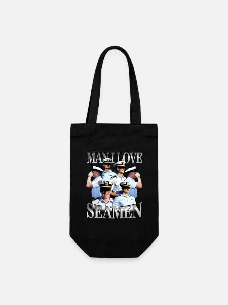 Man I Love Seamen Unwearable Bootleg - Geschenkbeutel für Flaschen - Schwarz