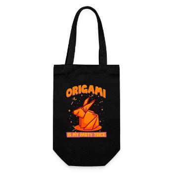 Origami Is My Party Trick - Gift Bag for Bottles - black - Front