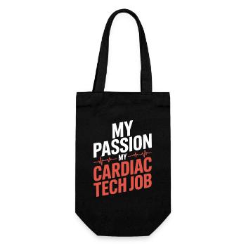 Cardiac Tech My Passion My Cardiac Sonography - Geschenkbeutel für Flaschen - Schwarz - Vorne