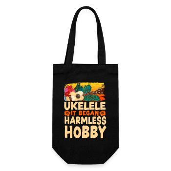 Hawaiian Ukulele Uke Ukulele It - Gift Bag for Bottles - black - Front