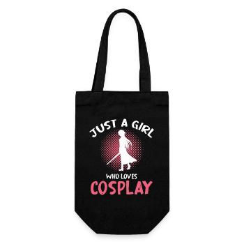 Just a Girl Loves Cosplay - Geschenkbeutel für Flaschen - Schwarz - Vorne