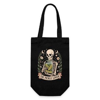 Lustige Tarotkarte The Pickle Lover - Geschenkbeutel für Flaschen - Schwarz - Vorne