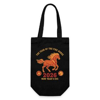 L’Année du Cheval de Feu 2026 Réveillon du Nouvel An - Sac à bouteille - noir - Devant