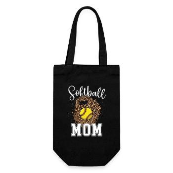 Softball Mom Life Loud Proud Softball Family - Gift Bag for Bottles - black - Front