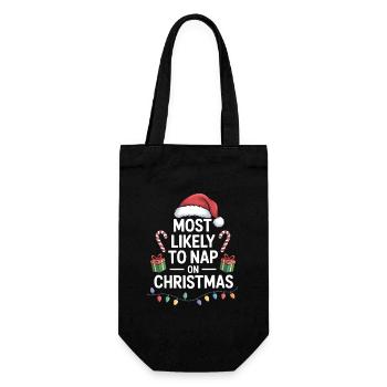 Probablement Noël pour la sieste - Sac à bouteille - noir - Devant