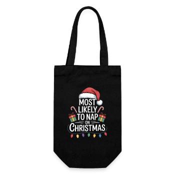 Le plus susceptible de faire une sieste à Noël - Sac à bouteille - noir - Devant