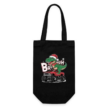 Brew Christmas Dinosaur T Rex With - Gift Bag for Bottles - black - Front