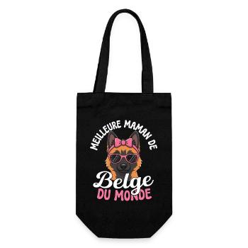 Meilleur cadeau de maman belge au monde pour - Sac à bouteille - noir - Devant