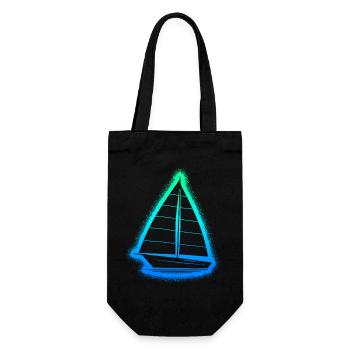 Sailing Sailboat Kids Men Boys Sailors - Gift Bag for Bottles - black - Front