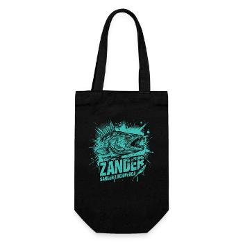 Zander Angler: The predator hunter - Gift Bag for Bottles - black - Front
