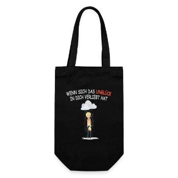 When misfortune has fallen in love with you - Gift Bag for Bottles - black - Front