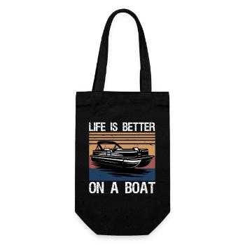 La vie de capitaine de bateau de bateau est meilleure sur un bateau - Sac à bouteille - noir - Devant