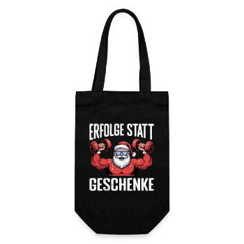 Santa Claus SUCCESSES INSTEAD OF GIFTS Funny - Gift Bag for Bottles - black - Front