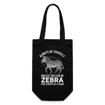 Zebra Saying Funny Zebra Gift - Gift Bag for Bottles - black - Front