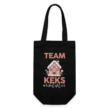 Weihnachtsmann Lebkuchenhaus Weihnachten - Geschenkbeutel für Flaschen - Schwarz - Vorne