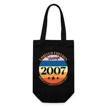 2007 Anniversaire Vintage Cadeau d'Anniversaire - Sac à bouteille - noir - Devant