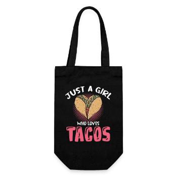 Just a Girl Who Loves Tacos - Gift Bag for Bottles - black - Front