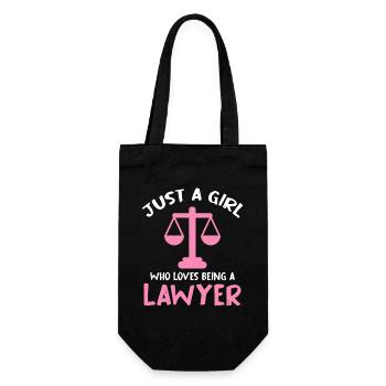 Juste une fille avocate en rose - Sac à bouteille - noir - Devant