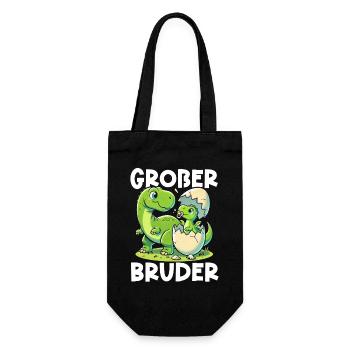Big Brother Dinosaur Dino Sibling Motif - Gift Bag for Bottles - black - Front