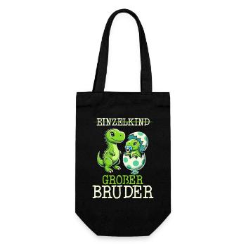 Big Brother Dinosaur Dino Sibling Motif - Gift Bag for Bottles - black - Front