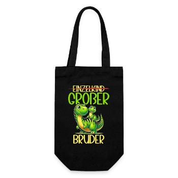 Big Brother Dinosaur Dino Sibling Motif - Gift Bag for Bottles - black - Front