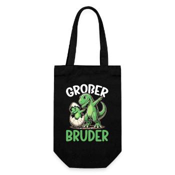 Big Brother Dinosaur Dino Sibling Motif - Gift Bag for Bottles - black - Front
