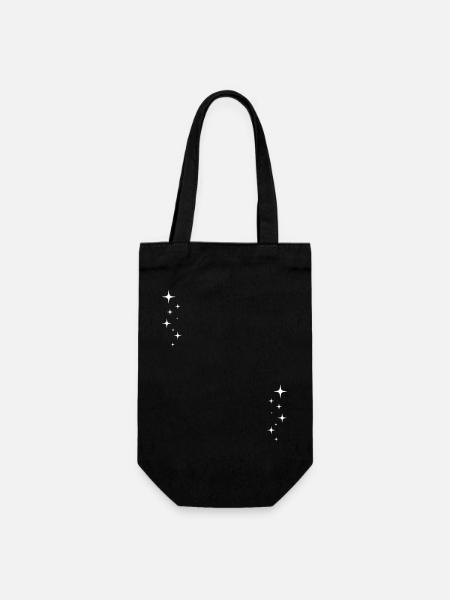 Sterne - Symbole - Dekoration - Geschenkbeutel für Flaschen - Schwarz
