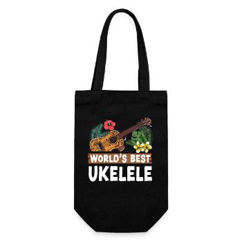 Ukulélé hawaïen Ukulélé Meilleur au monde - Sac à bouteille - noir - Devant