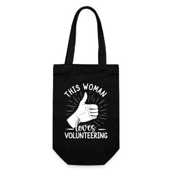 Social Worker Quote This Woman Loves Social - Gift Bag for Bottles - black - Front