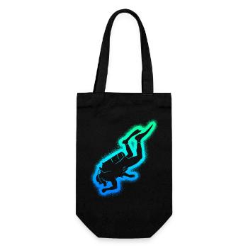 Divers Diving Kids Boys Men Diving - Gift Bag for Bottles - black - Front