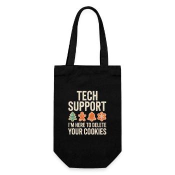 Löschung von technischen Support-Cookies - Geschenkbeutel für Flaschen - Schwarz - Vorne