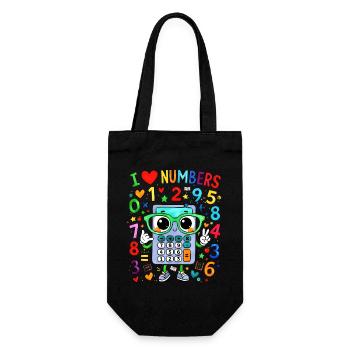 J’adore le calculateur de chiffres - Sac à bouteille - noir - Devant