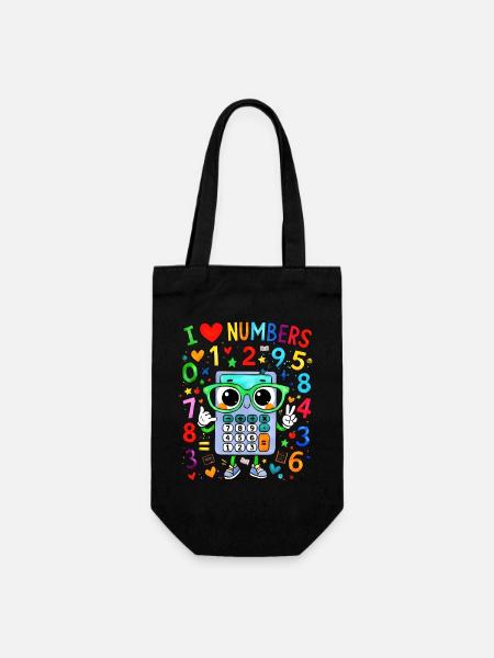 I Love Numbers Calculator - Geschenkbeutel für Flaschen - Schwarz