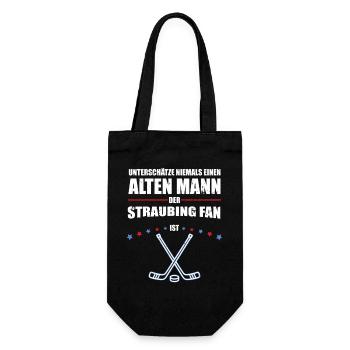Alter Mann - Straubing Eishockey Fan | Retro - Gift Bag for Bottles - black - Front