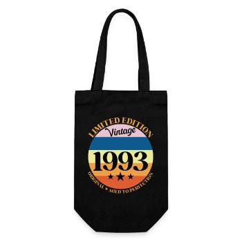 1993 Anniversaire Vintage Cadeau d'Anniversaire 93 - Sac à bouteille - noir - Devant