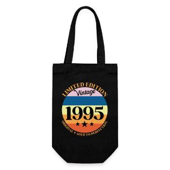 1995 Vintage Birthday Gift 95 Birthday - Gift Bag for Bottles - black - Front