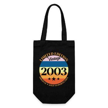 2003 Anniversaire Vintage Cadeau d'Anniversaire - Sac à bouteille - noir - Devant